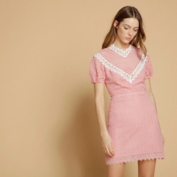 NWOT Sandro Romantic Lace Gavin Dress 4 - Picture 1 of 7